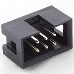 IDC Male connector (shrouded header), 6 pin