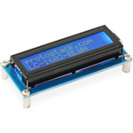 16 x 2 character LCD module with blue backlight and white text 16 x 2 character LCD module with blue backlight and white text