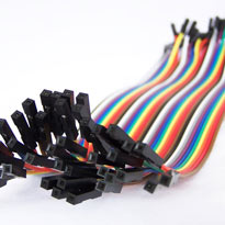 200mm Female to Female Jumpers - Ribbon of 40 wires