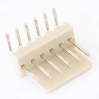 Polarized Header 6 Pin Male with reverse right angle leads