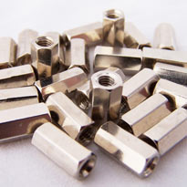 Hex Spacer, Nickel Plated, Female/Female, M3, 10mm - Pack of 25