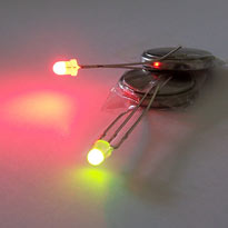 LED Red/Green 3mm common cathode - Diffused